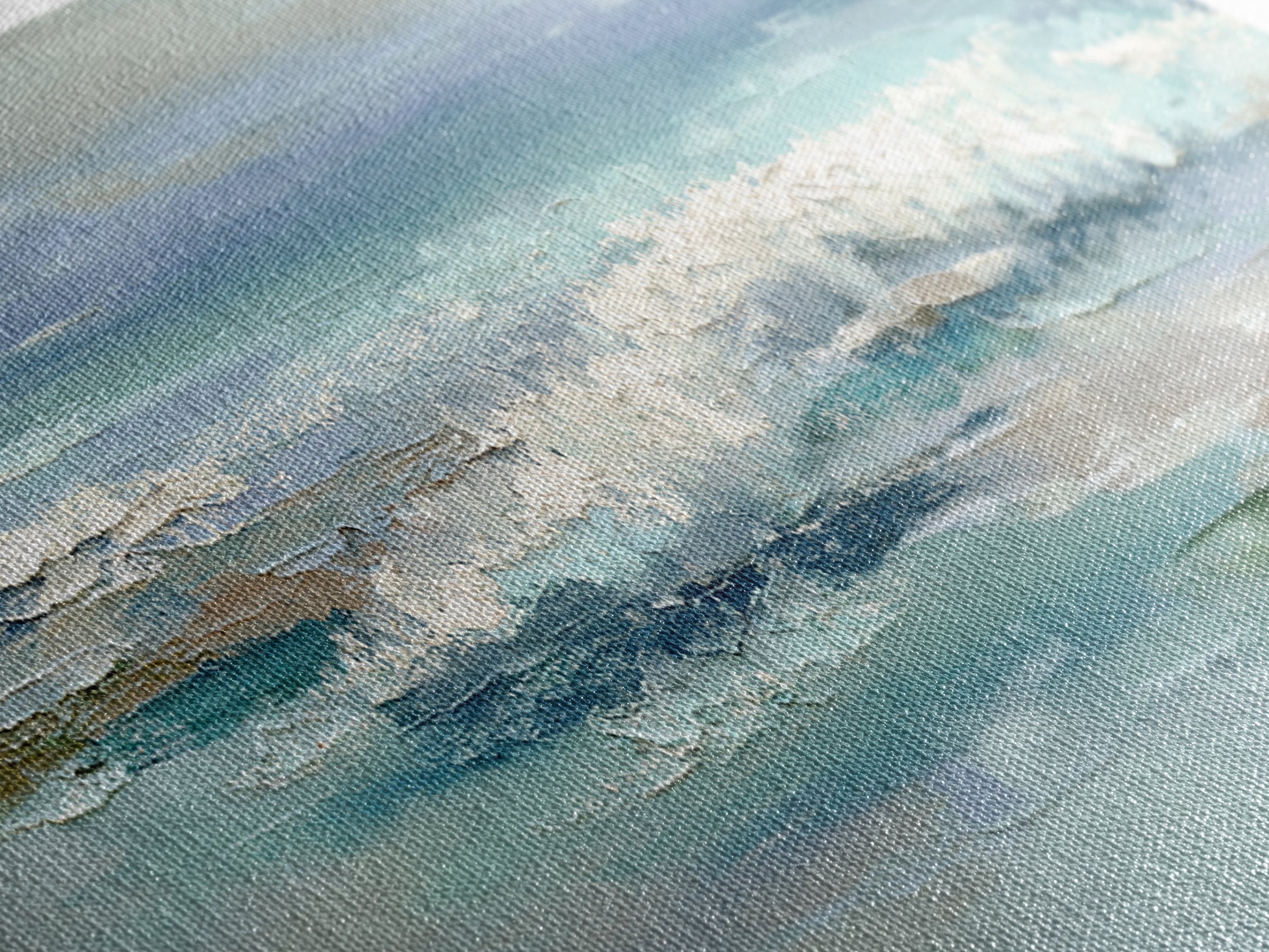 Calming Abstract Ocean Waves Canvas Print, Dental Office Art, Dental, Office Decor, Watercolor Art, Calm, Tooth Art, DOA-3x1-65