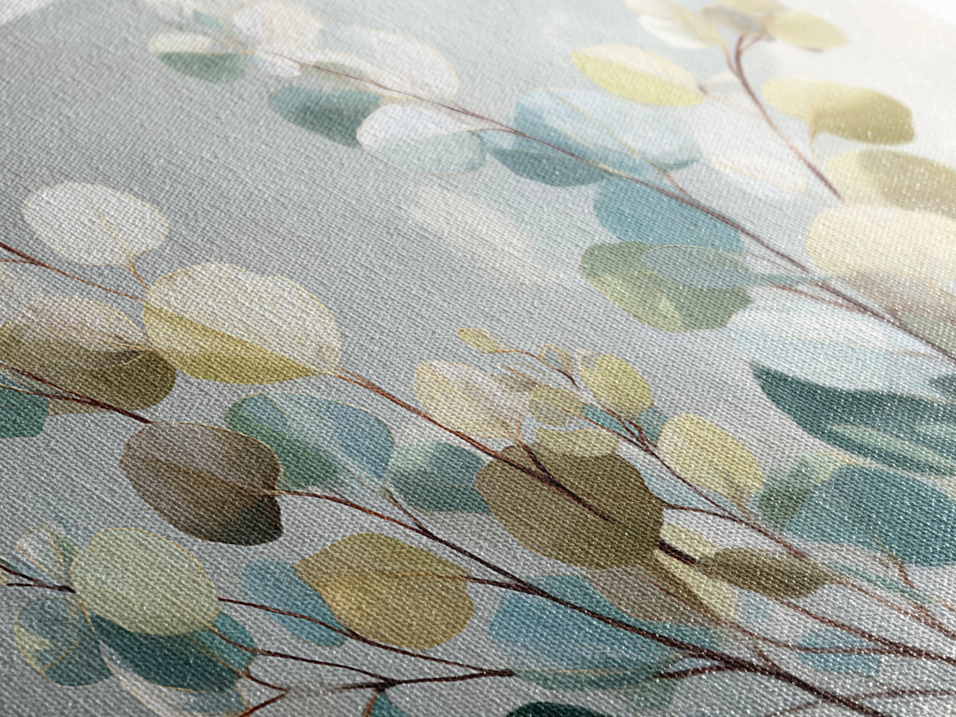 Soft Botanical Eucalyptus Print for Clean Atmosphere Canvas Print, Dental Office Art, Printable Wall Art, Office Decor, Calm, DOA-3x2-31