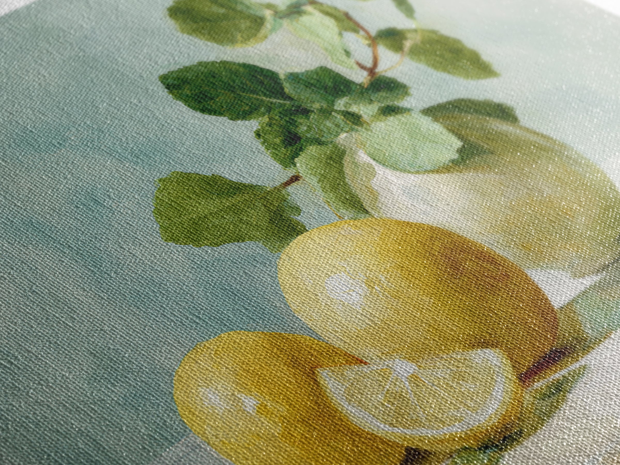 Fresh Citrus and Mint Still Life Framed Canvas Print, Dental Office Art, Office Decor, Calm, Medical Art, Medical Office Decor, DOA-3x2-35