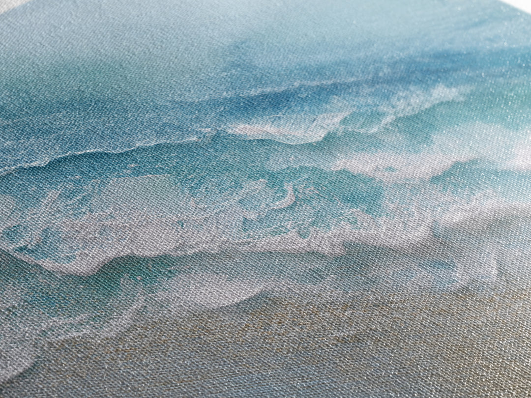 Calming Abstract Ocean Waves Framed Canvas Print, Dental Office Art, Office Decor, Oil Painting, Calm, Medical Art, DOA-3x2-5