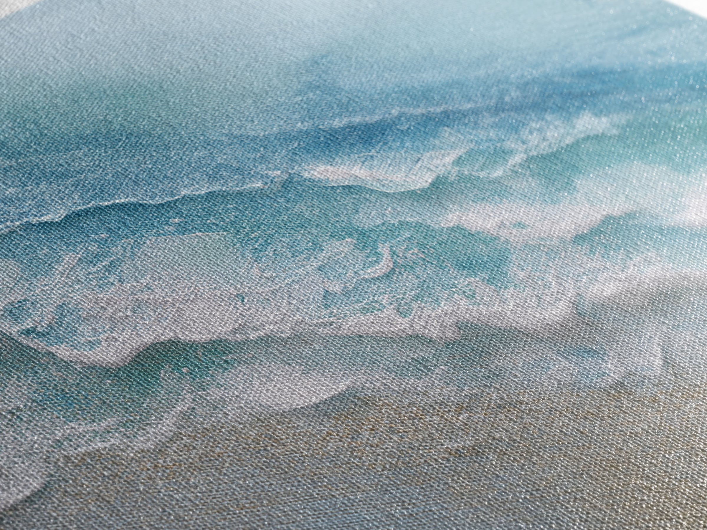 Calming Abstract Ocean Waves Framed Canvas Print, Dental Office Art, Office Decor, Oil Painting, Calm, Medical Art, DOA-3x2-5