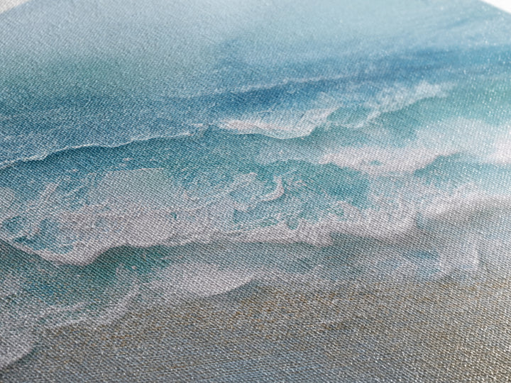 Calming Abstract Ocean Waves Framed Canvas Print, Dental Office Art, Office Decor, Oil Painting, Calm, Medical Art, DOA-3x2-5