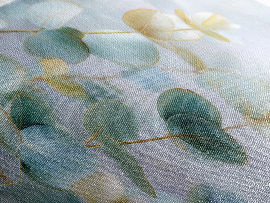 Soft Botanical Eucalyptus Print for Clean Atmosphere Canvas Print, Dental Office Art, Dental Gift, Office Decor, Calm, DOA-3x2-55
