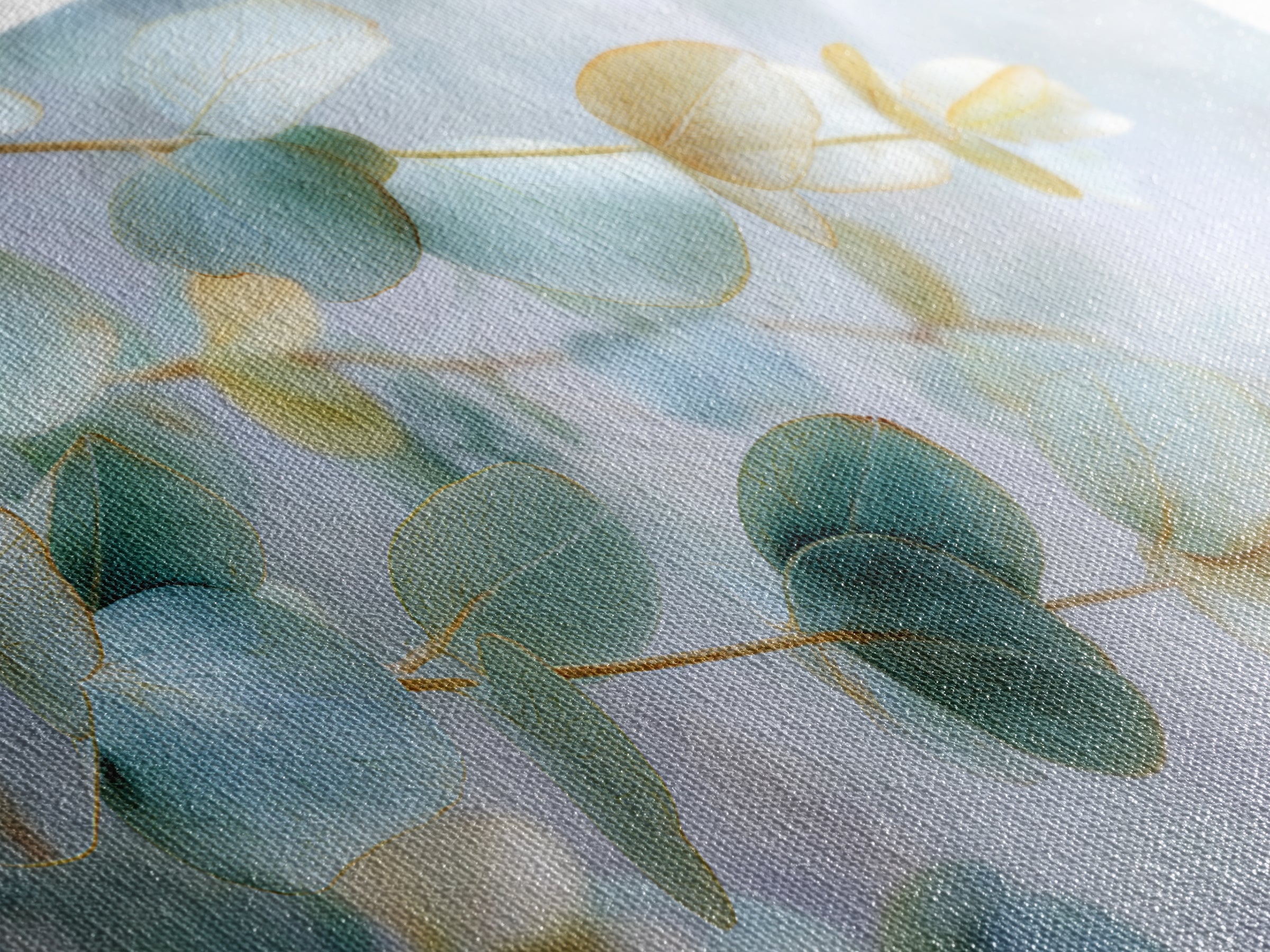 Soft Botanical Eucalyptus Print for Clean Atmosphere Canvas Print, Dental Office Art, Dental Gift, Office Decor, Calm, DOA-3x2-55