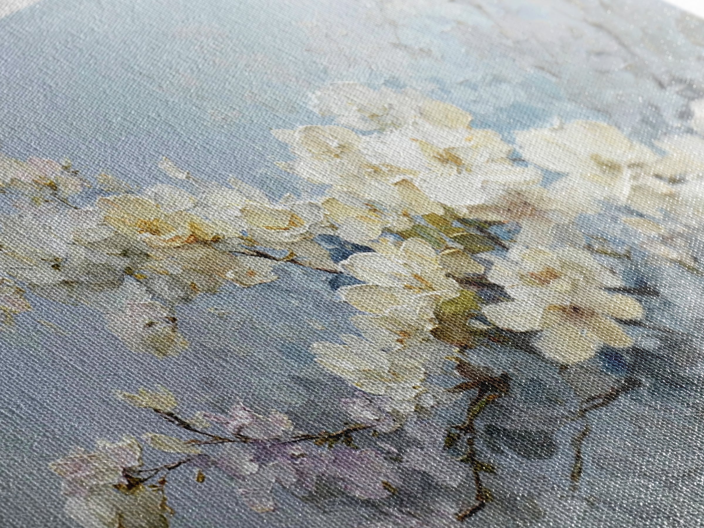 Sterile Modern Floral Painting Framed Canvas Print, Dental Office Art, Neutral Decor, Office Decor, Oil Painting, Calm, DOA-3x2-63