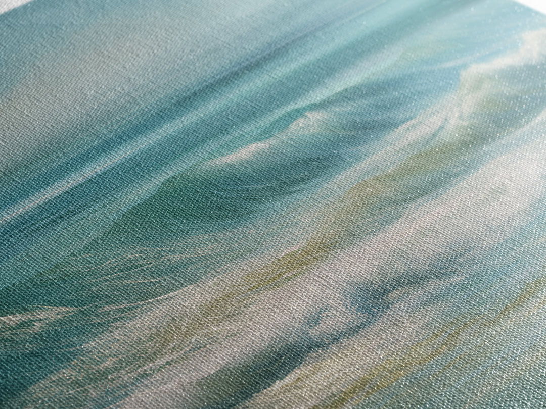 Calming Abstract Ocean Waves Framed Canvas Print, Dental Office Art, Dental Hygiene, Office Decor, Calm, Medical Office Art, DOA-3x2-77