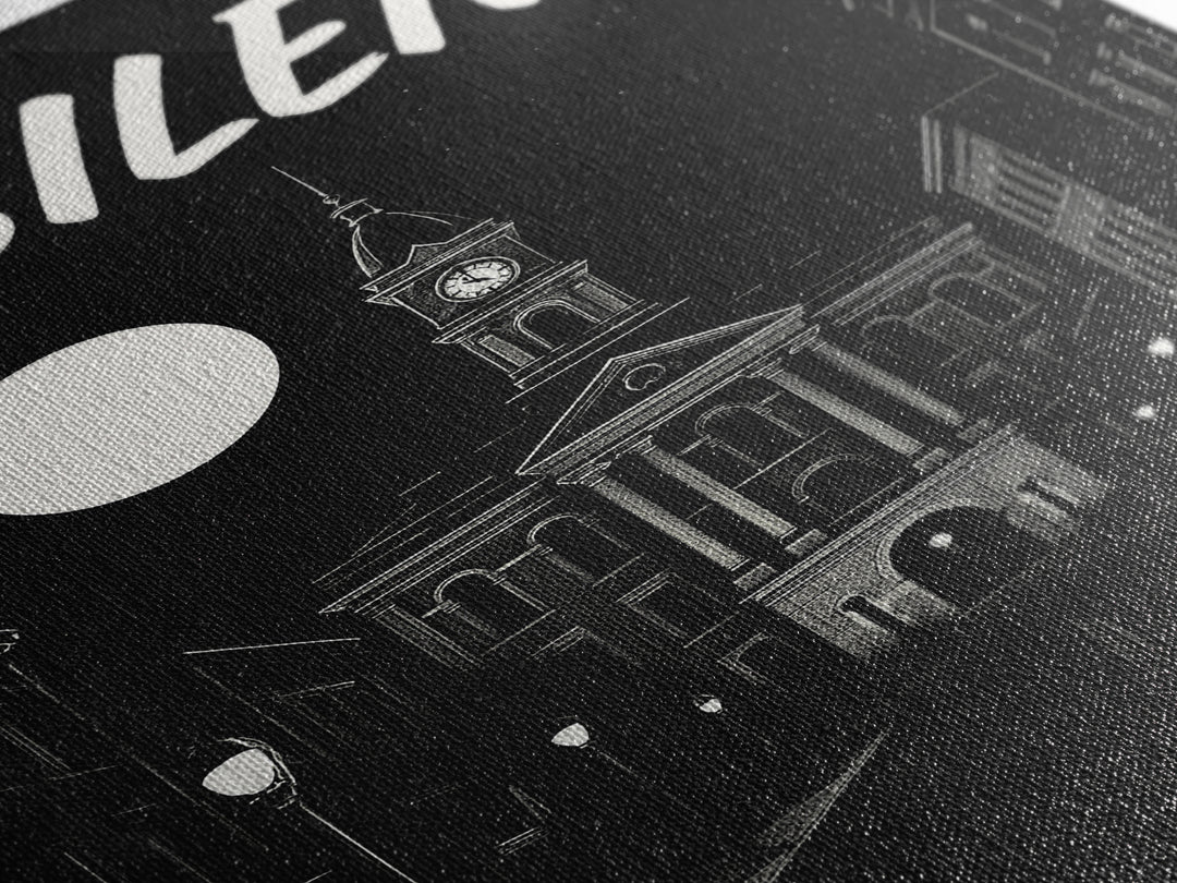 Abilene Travel Poster, Canvas Print, Black And White Travel Art, Abilene Poster Print, Home Office Decor, Retro Travel Print, Art Print