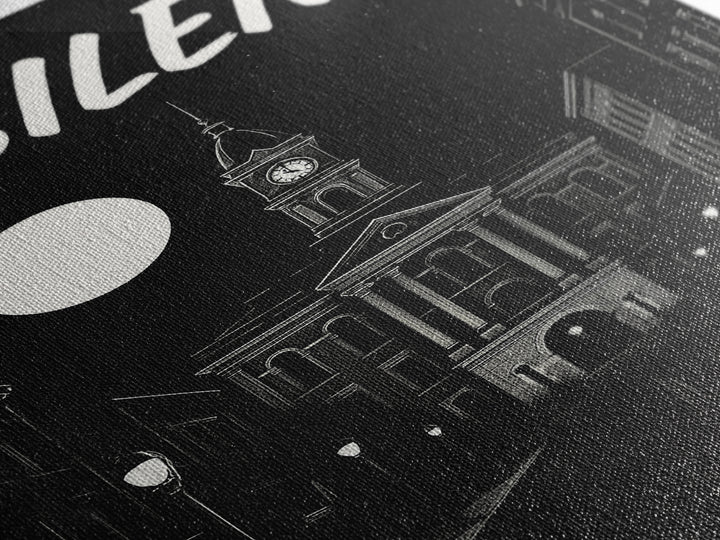 Abilene Travel Poster, Canvas Print, Black And White Travel Art, Abilene Poster Print, Home Office Decor, Retro Travel Print, Art Print