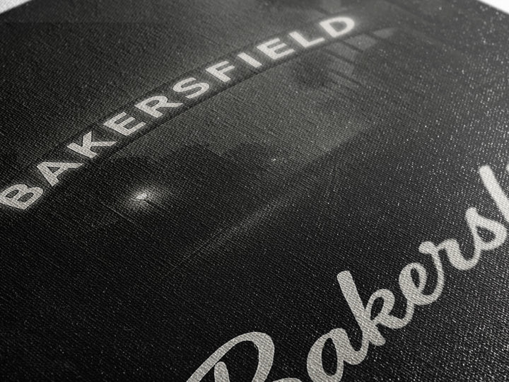 Bakersfield Travel Poster, Canvas Print, Vintage Noir Poster Art, Bakersfield Art Print, Travel Poster Set, City Travel Prints