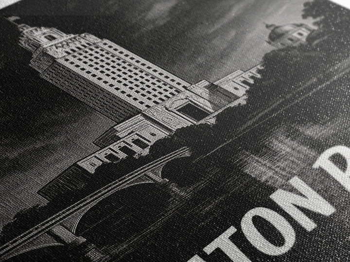 Baton Rouge Travel Poster, Canvas Print, Vintage Noir Poster Art, Baton Rouge City Art, City Art Print, Retro Travel Print, Poster Art