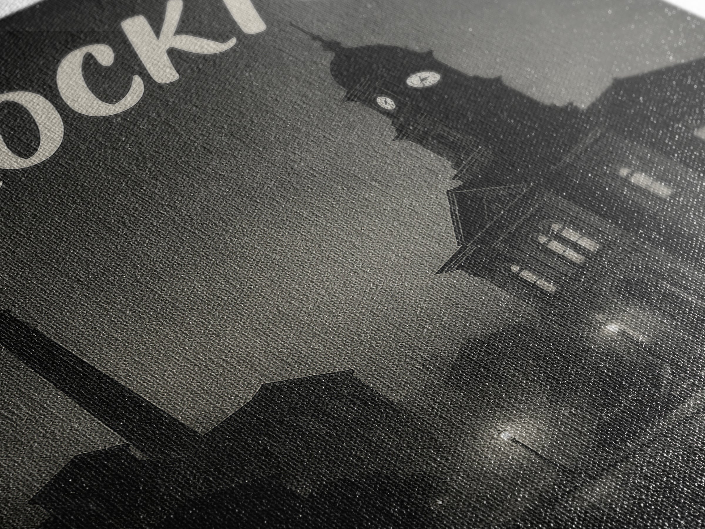 Brockton Massachusetts Travel Poster, Canvas Print, Vintage Noir Poster Art, Brockton City Art, Travel Prints, Travel Wall Art, Art Print