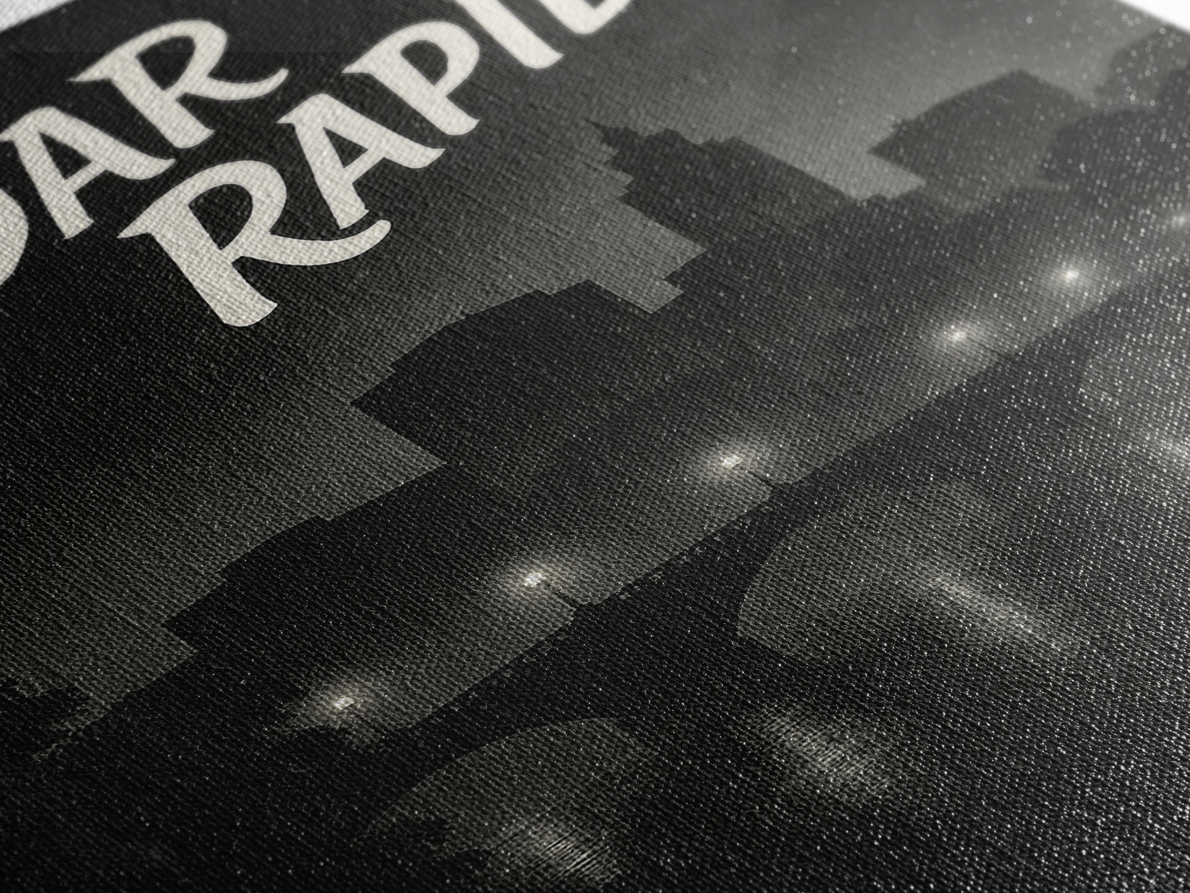 Cedar Rapids Iowa Travel Poster, Canvas Print, Dark Moody City Wall Art, Cedar Rapids Travel Art, Travel Poster Art, Wanderlust Decor