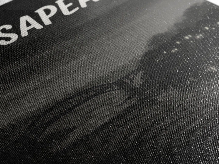 Chesapeake Virginia Travel Poster, Canvas Print, Vintage Noir Poster Art, Chesapeake Wall Art, Fine Art Print, Wall Art, City Art Print