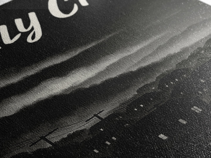 Daly City Travel Poster, Framed Canvas Print, Vintage Noir Poster Art, Daly City Art Print, Travel Poster Art, City Illustration