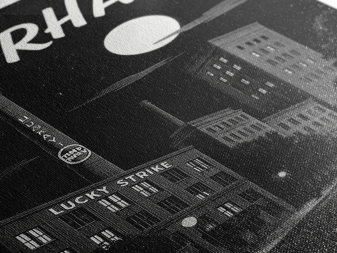 Durham Travel Poster, Framed Canvas Print, Vintage Noir Poster Art, Durham Art Print, Retro Travel Print, Vintage Travel Print