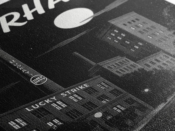 Durham Travel Poster, Framed Canvas Print, Vintage Noir Poster Art, Durham Art Print, Retro Travel Print, Vintage Travel Print