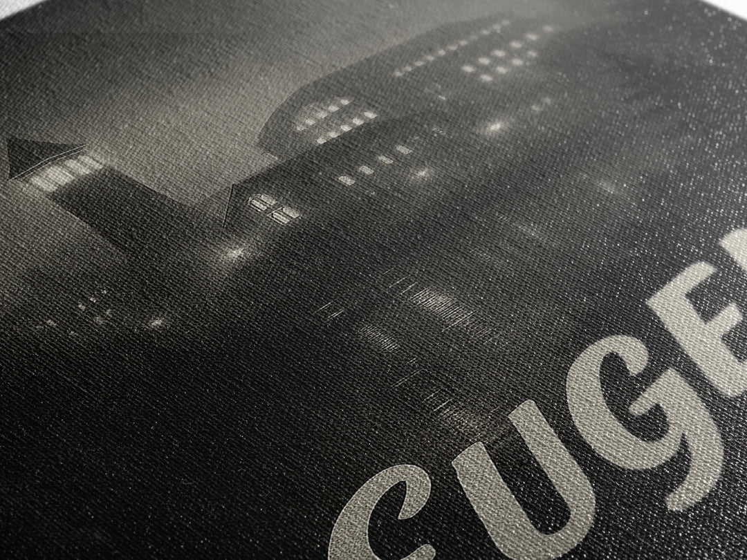 Eugene Oregon Travel Poster, Canvas Print, Black And White Travel Art, Eugene Travel Art, City Art Print, Gift For Travelers, Poster Art