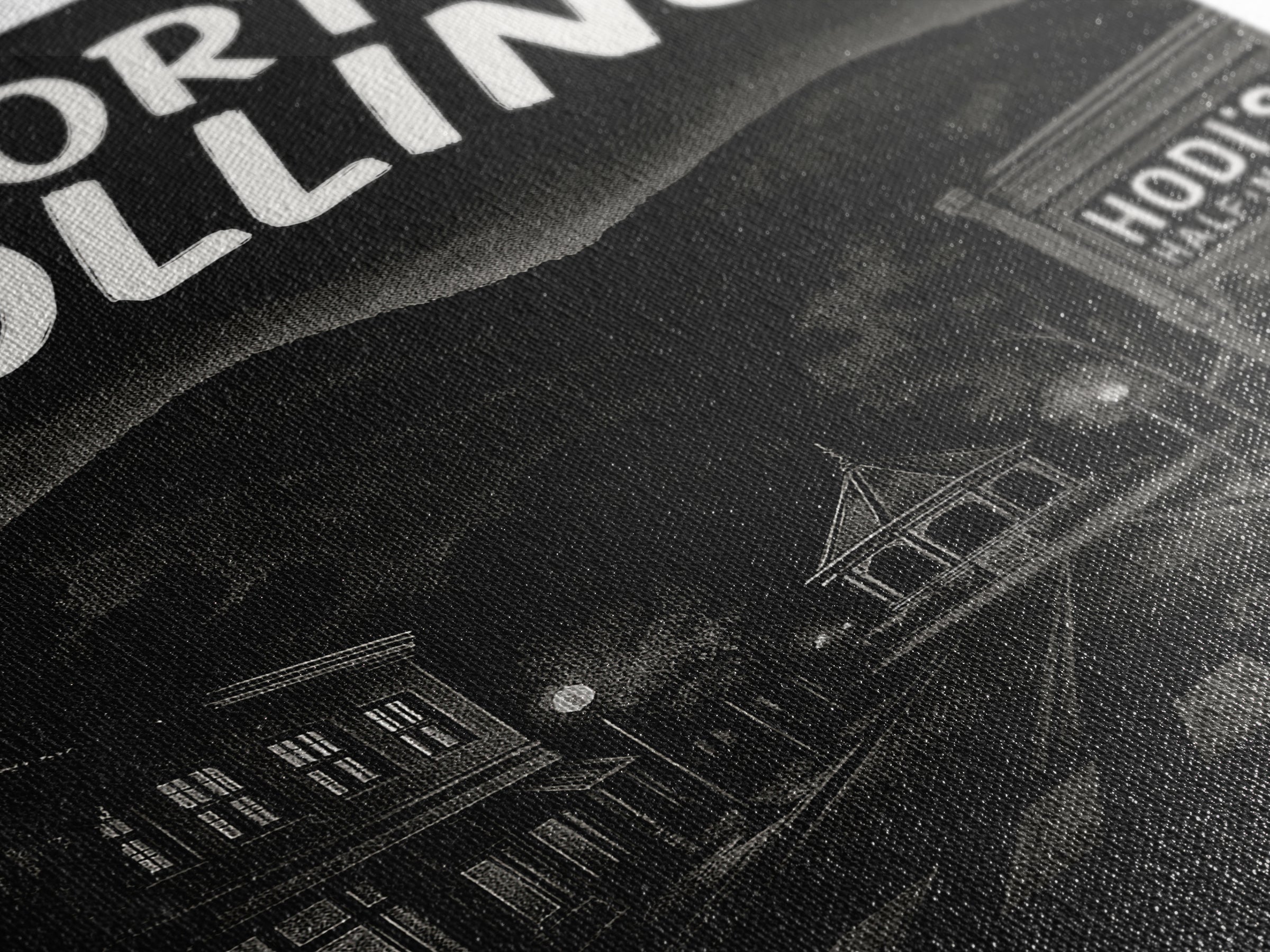 Fort Collins Travel Poster, Framed Canvas Print, Dark Moody City Wall Art, Fort Collins Travel Art, Mid Century Wall Art, Travel Art Print
