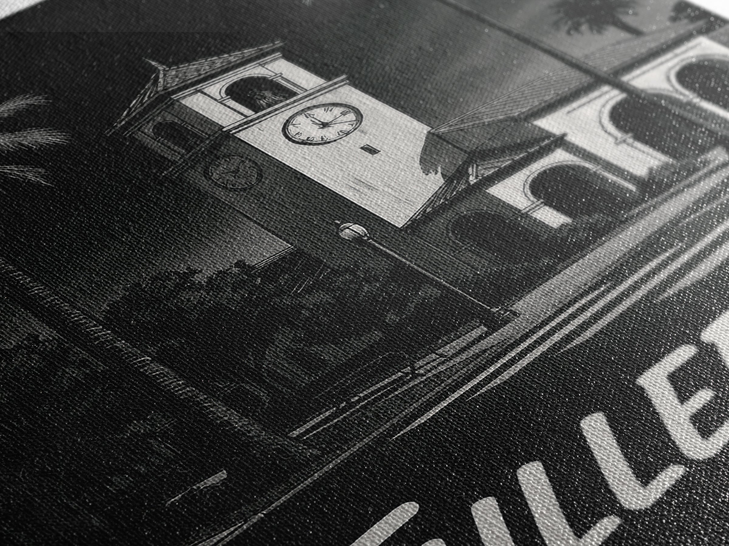 Fullerton California Travel Poster, Canvas Print, Black And White Travel Art, Fullerton Poster Print, Vintage Travel Print, Fine Art Print