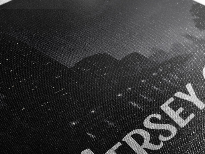 Jersey City New Jersey Travel Poster, Canvas Print, Vintage Noir Poster Art, Jersey City Wall Art, Poster Art, Travel Poster Set, Poster Art