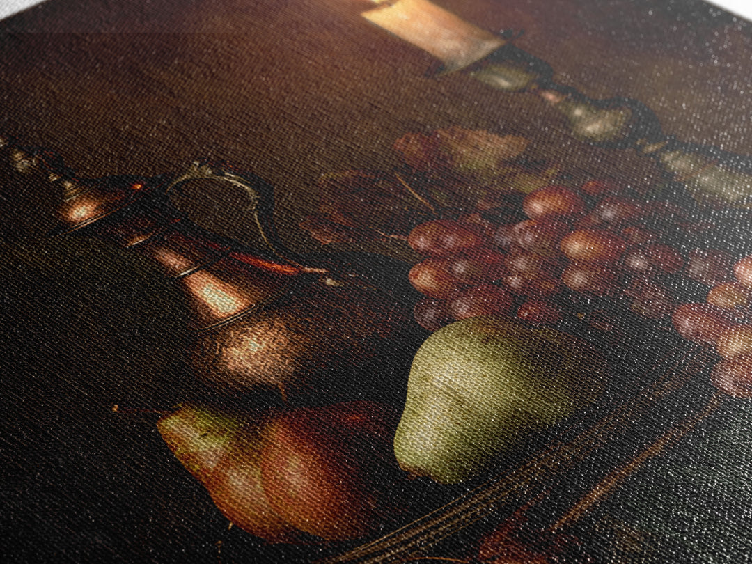 Classical Fruit Still Life Framed Canvas Print, Dining Room Art, 3 Piece Wall Art, Dining Room Decor, Fine Art, Dining, DRA-1x1-1