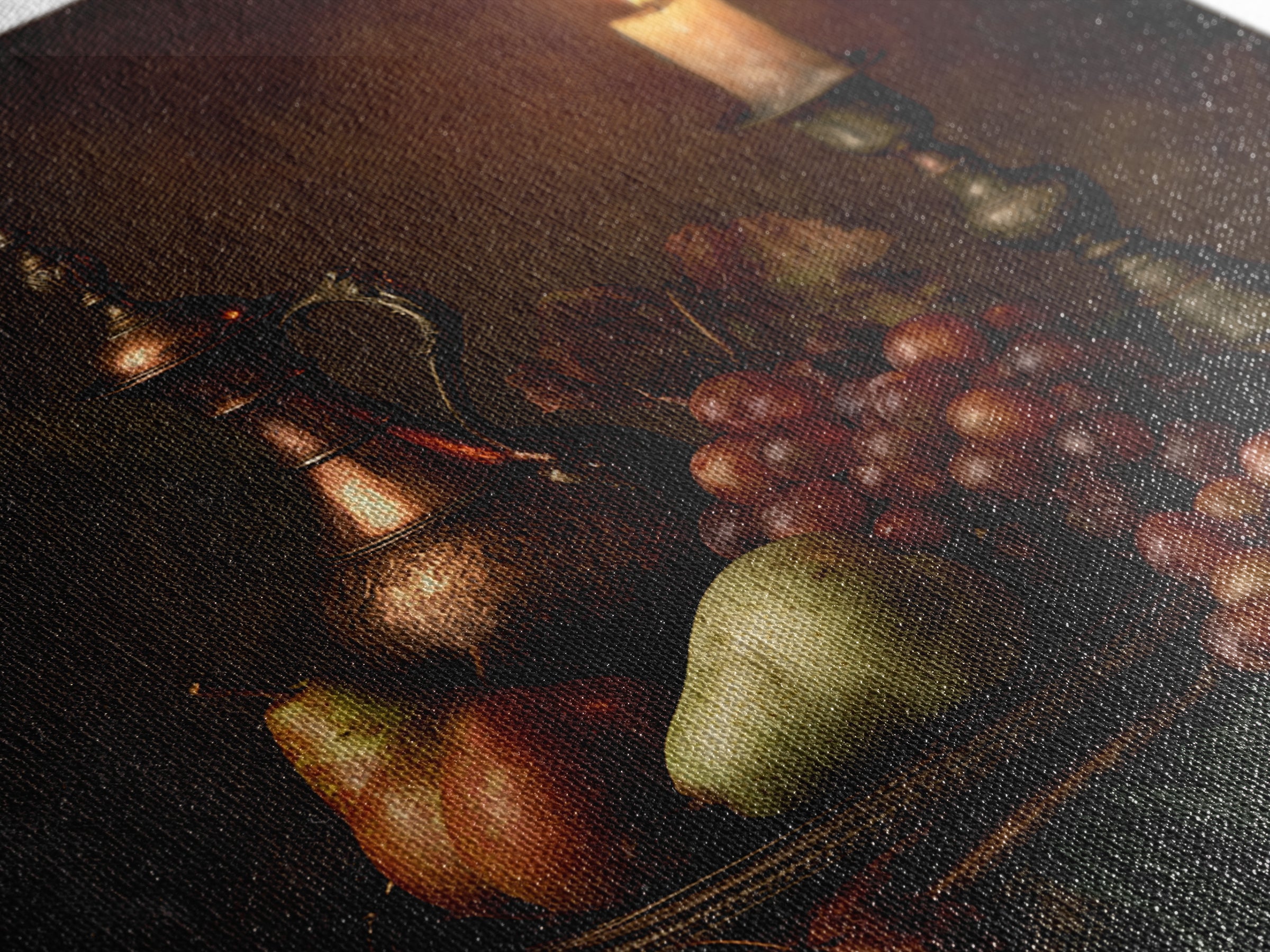 Classical Fruit Still Life Framed Canvas Print, Dining Room Art, 3 Piece Wall Art, Dining Room Decor, Fine Art, Dining, DRA-1x1-1