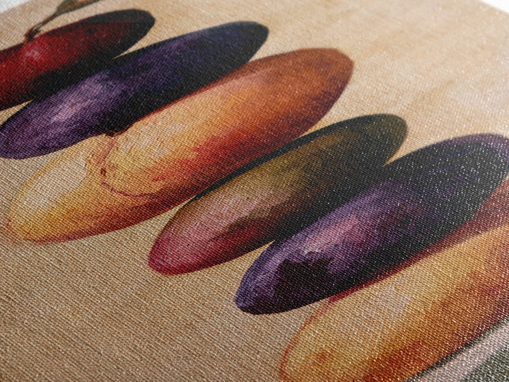 Peach and Plum Still Life Canvas Print, Dining Room Art, Neutral Decor, Dining Room Decor, Fine Art, Dining, Wall Art, DRA-1x3-32