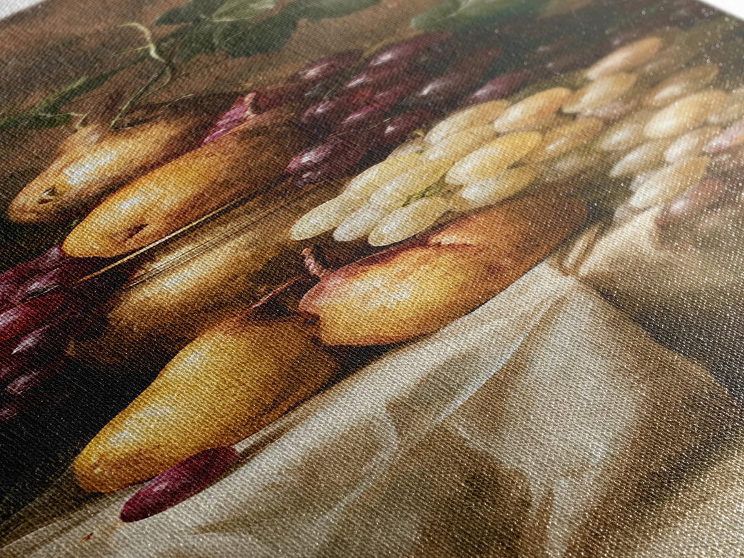 Classical Fruit Still Life Canvas Print, Dining Room Art, Art Print, Dining Room Decor, Fine Art, Dining, Abstract Art, DRA-1x3-85