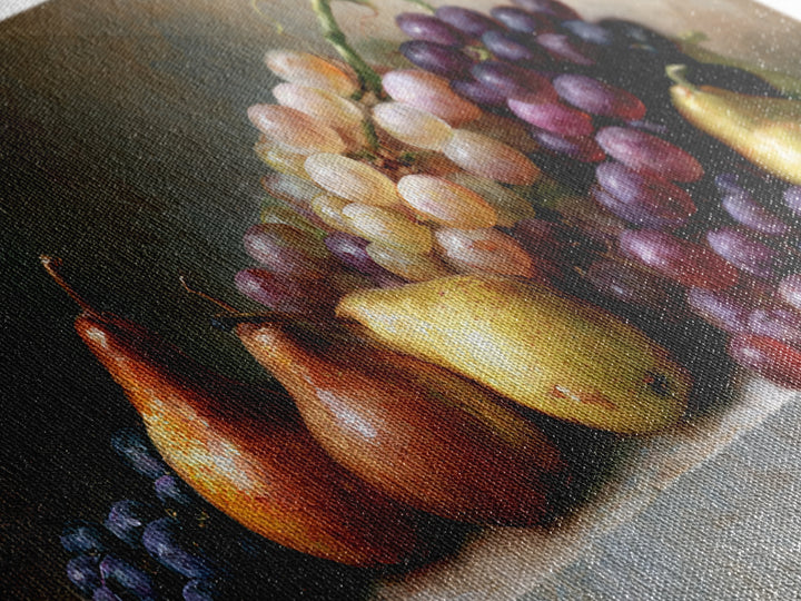 Classical Fruit Still Life Canvas Print, Dining Room Art, Luxury Decor, Dining Room Decor, Oil Painting, Dining, DRA-2x1-21