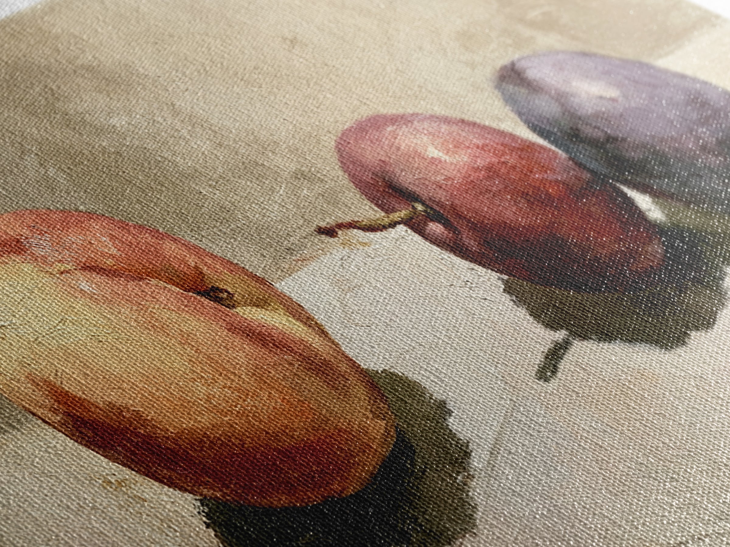 Peach and Plum Still Life Framed Canvas Print, Dining Room Art, Wall Art, Dining Room Decor, Fine Art, Dining, Printable Art, DRA-2x1-40