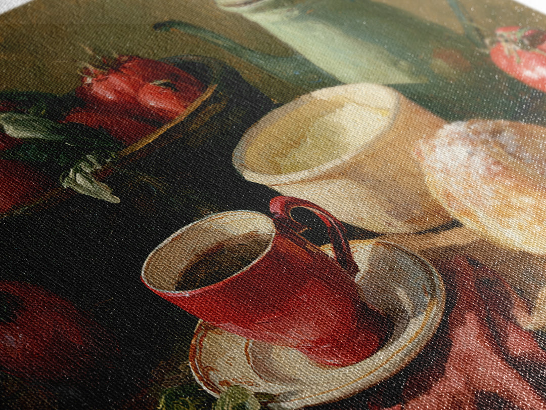 Coffee and Pastry Scene for Breakfast Nook Canvas Print, Dining Room Art, Room Decor, Dining Room Decor, Fine Art, Dining, DRA-2x1-58