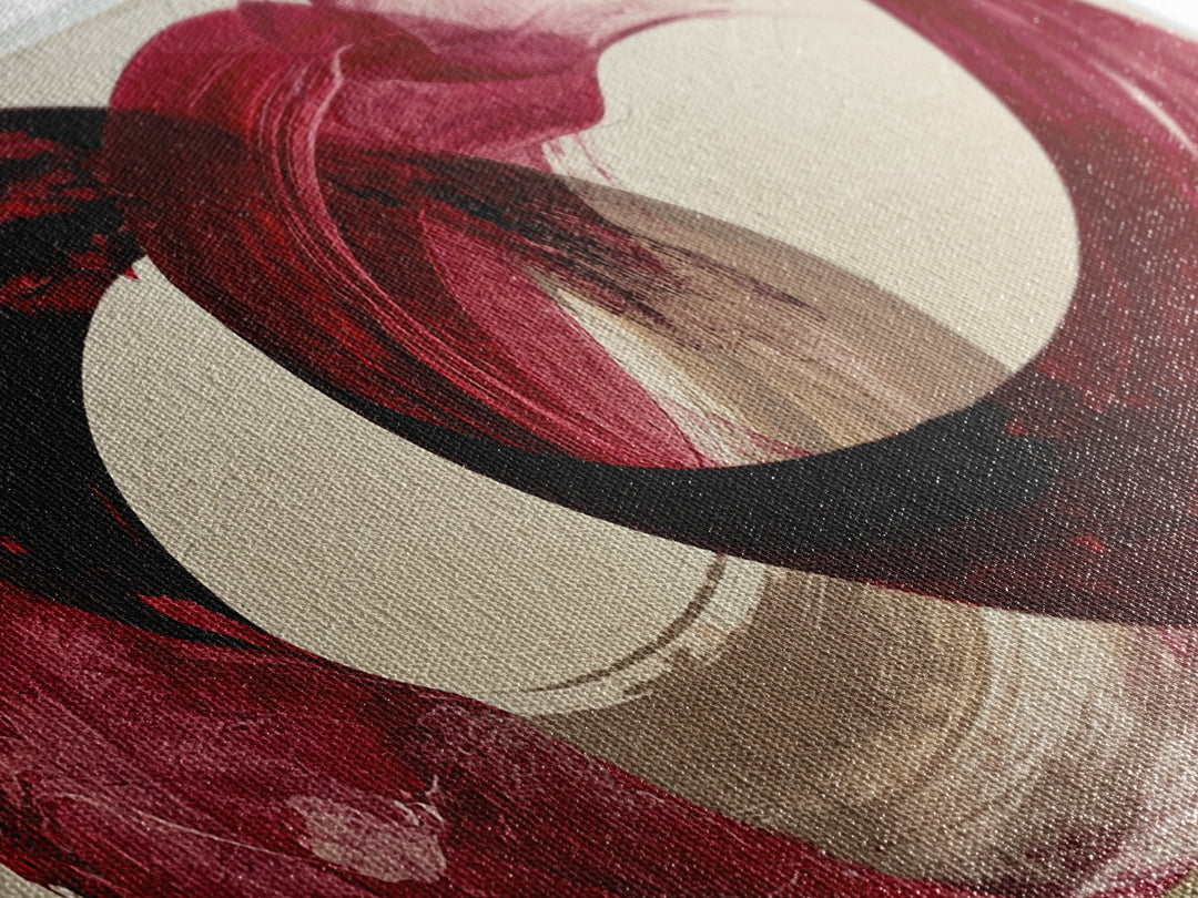 Abstract Red Wine Swirl Canvas Print, Dining Room Art, Statement Artwork, Dining Room Decor, Abstract Art, Dining, DRA-2x1-62