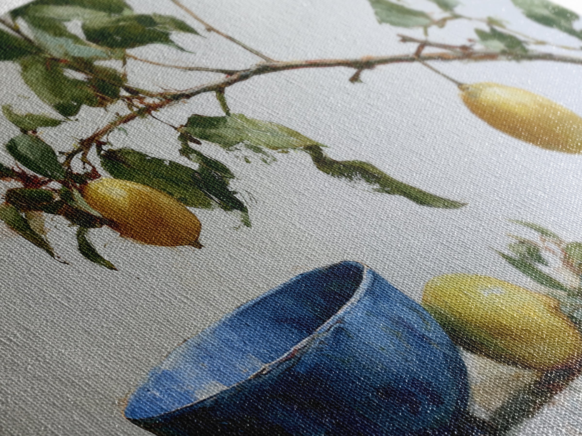 Italian Lemon Branch Canvas Print, Dining Room Art, Wall Art, Dining Room Decor, Watercolor Art, Dining, Printable Art, DRA-2x1-73