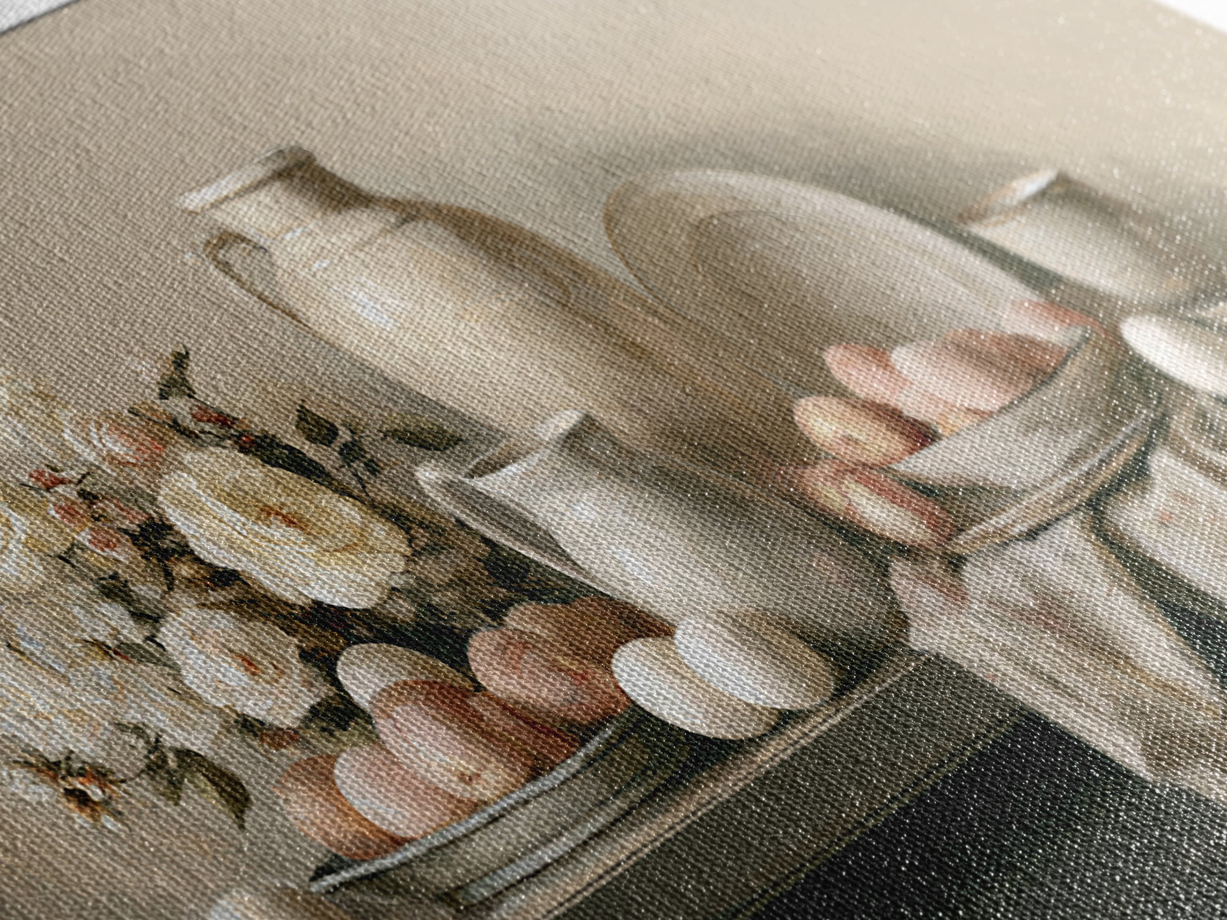 Classic Dutch Feast Arrangement Framed Canvas Print, Dining Room Art, Modern Wall Art, Dining Room Decor, Fine Art, Dining, DRA-2x1-87