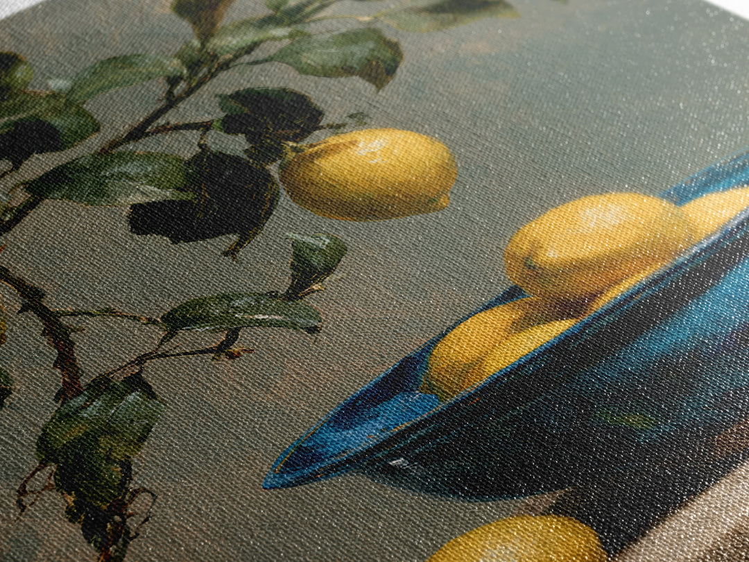 Italian Lemon Branch Framed Canvas Print, Dining Room Art, Room Decor, Dining Room Decor, Fine Art, Dining, Canvas Art, DRA-2x3-13