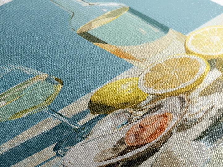 Shellfish and Lemon Still Life Framed Canvas Print, Dining Room Art, Living Room Decor, Dining Room Decor, Fine Art, Dining, DRA-2x3-24