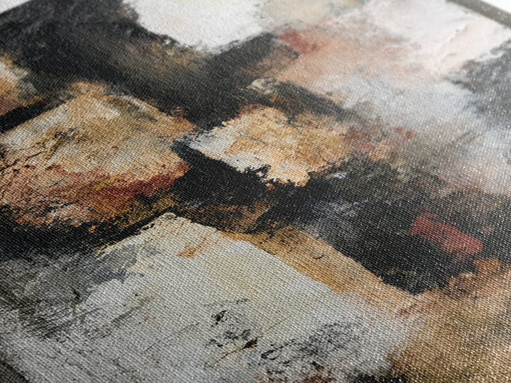 Abstract Composition in Appetite Friendly Warm Tones Canvas Print, Dining Room Art, Statement Artwork, Dining Room Decor, DRA-2x3-60