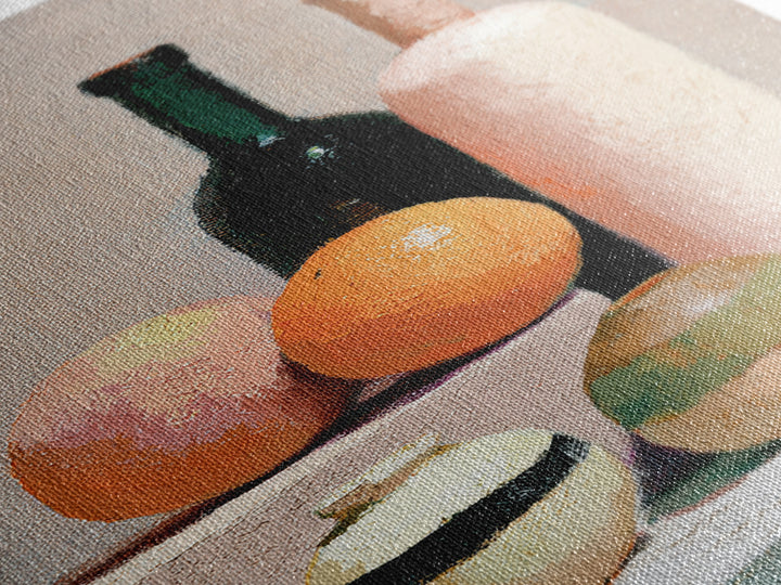 Peach and Plum Still Life Framed Canvas Print, Dining Room Art, Canvas Wall Art, Dining Room Decor, Fine Art, Dining, DRA-2x3-76