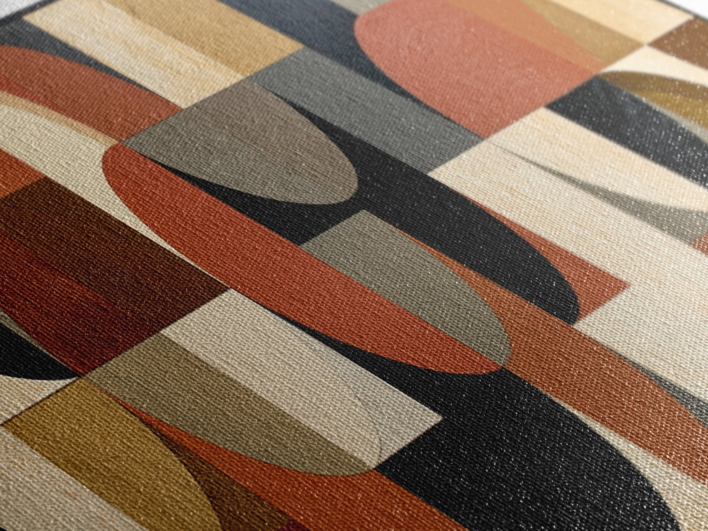 Abstract Composition in Appetite Friendly Warm Tones Canvas Print, Dining Room Art, Gallery Decor, Dining Room Decor, Dining, DRA-3x1-44