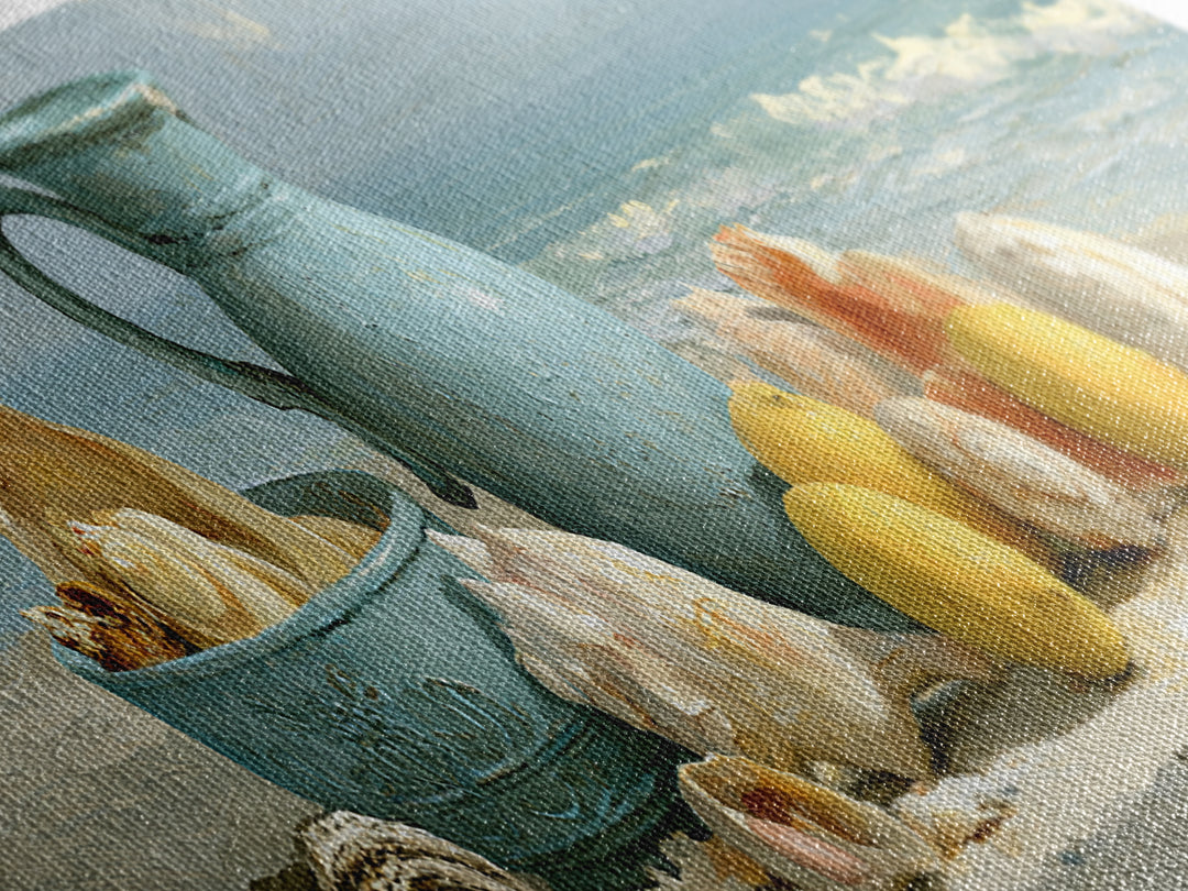 Shellfish and Lemon Still Life Canvas Print, Dining Room Art, Set of 3 Prints, Dining Room Decor, Dining, Fine Art Print, DRA-3x1-8