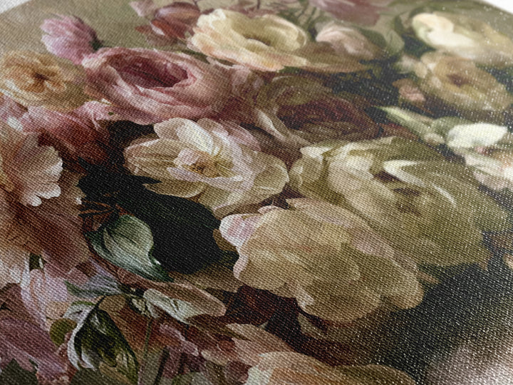 Large Floral Centerpiece Canvas Print, Dining Room Art, Kitchen Wall Art, Dining Room Decor, Oil Painting, Dining, DRA-3x2-54