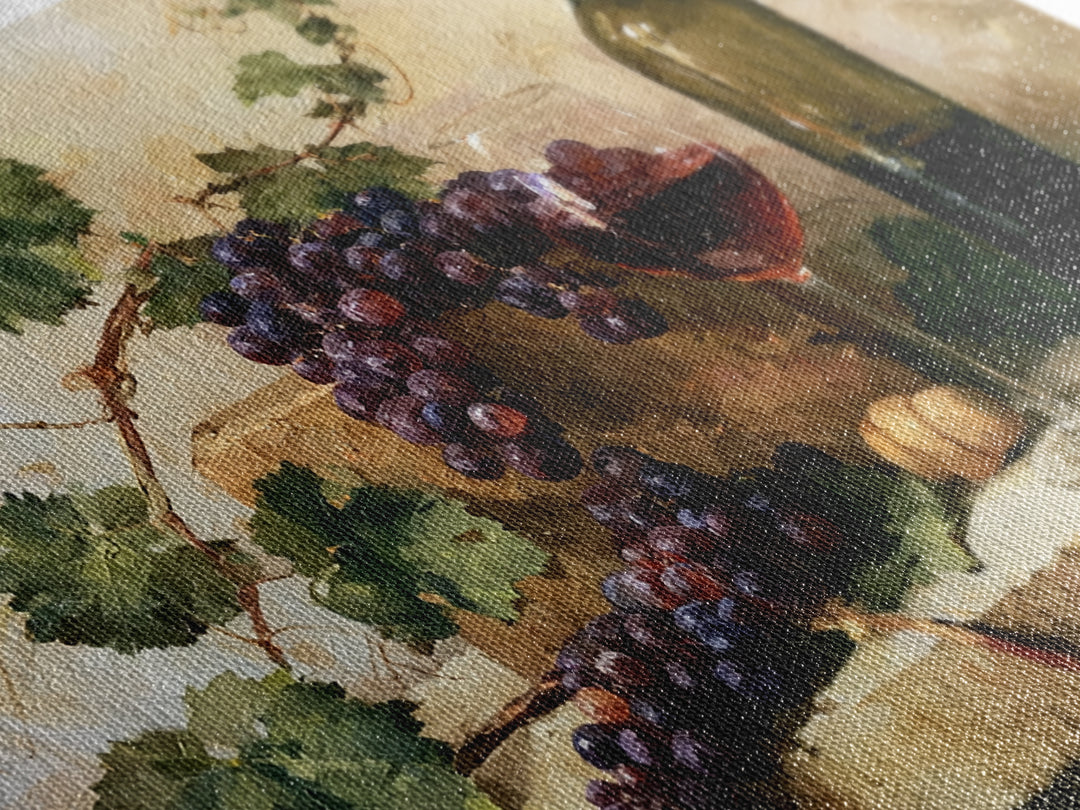 Botanical Grapevine with Leaves and Fruit Canvas Print, Dining Room Art, Set of 3 Prints, Dining Room Decor, Dining, DRA-3x2-97