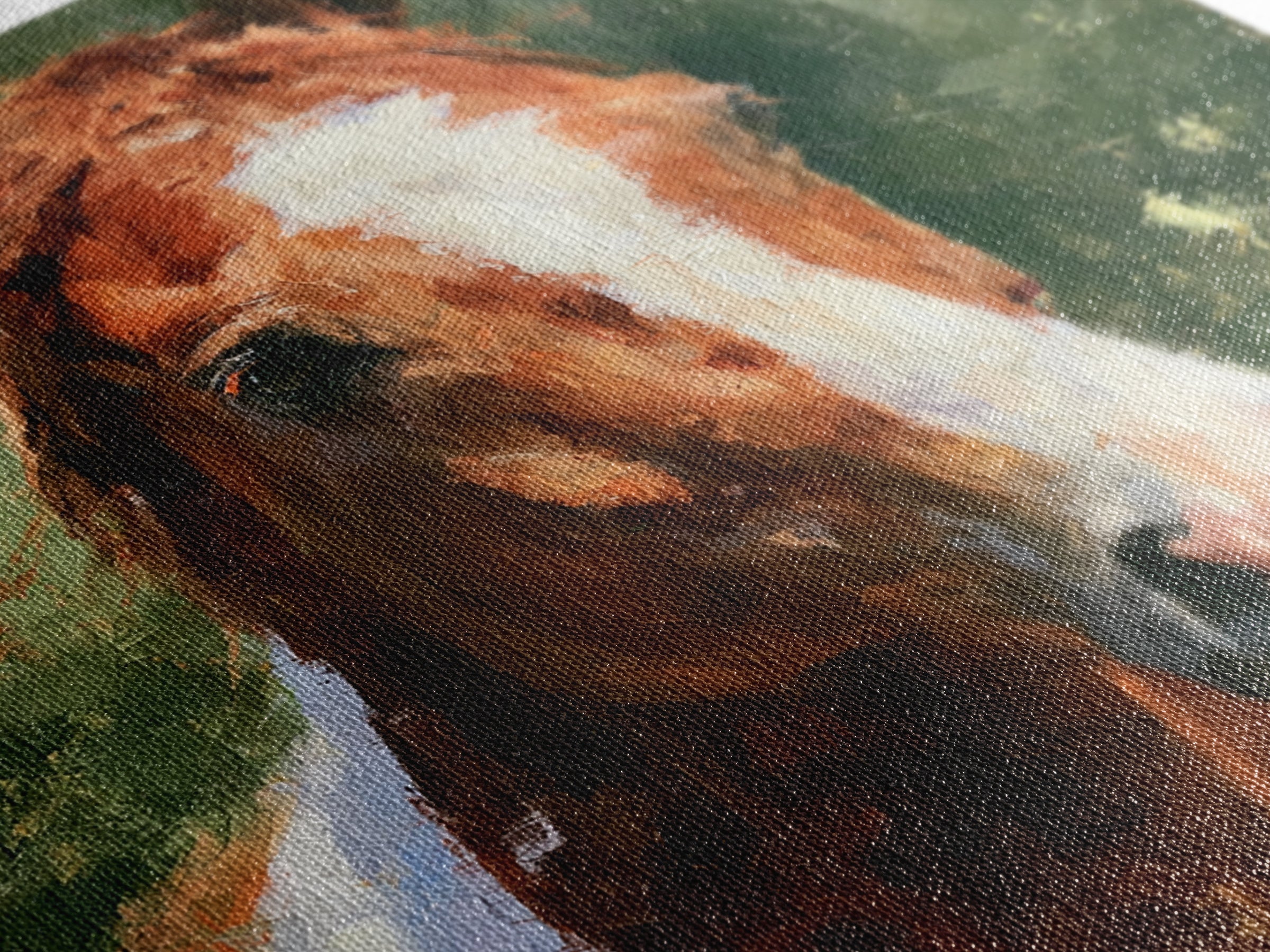 Chestnut Horse Portrait Framed Canvas Print, Equestrian Art, Statement Artwork, Living Room Decor, Fine Art, Equestrian, EQU-1x1-33