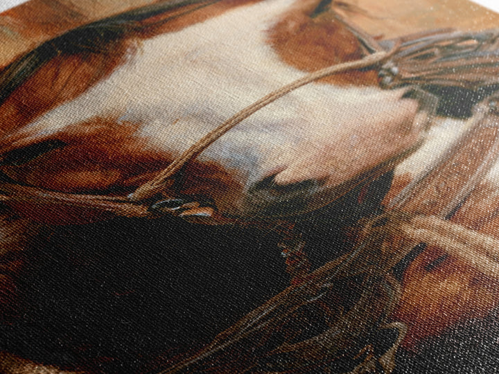 Stable Tools Arranged Like Old Master Still Canvas Print, Equestrian Art, Living Room Decor, Equestrian, Farmhouse Wall Art, EQU-1x3-11