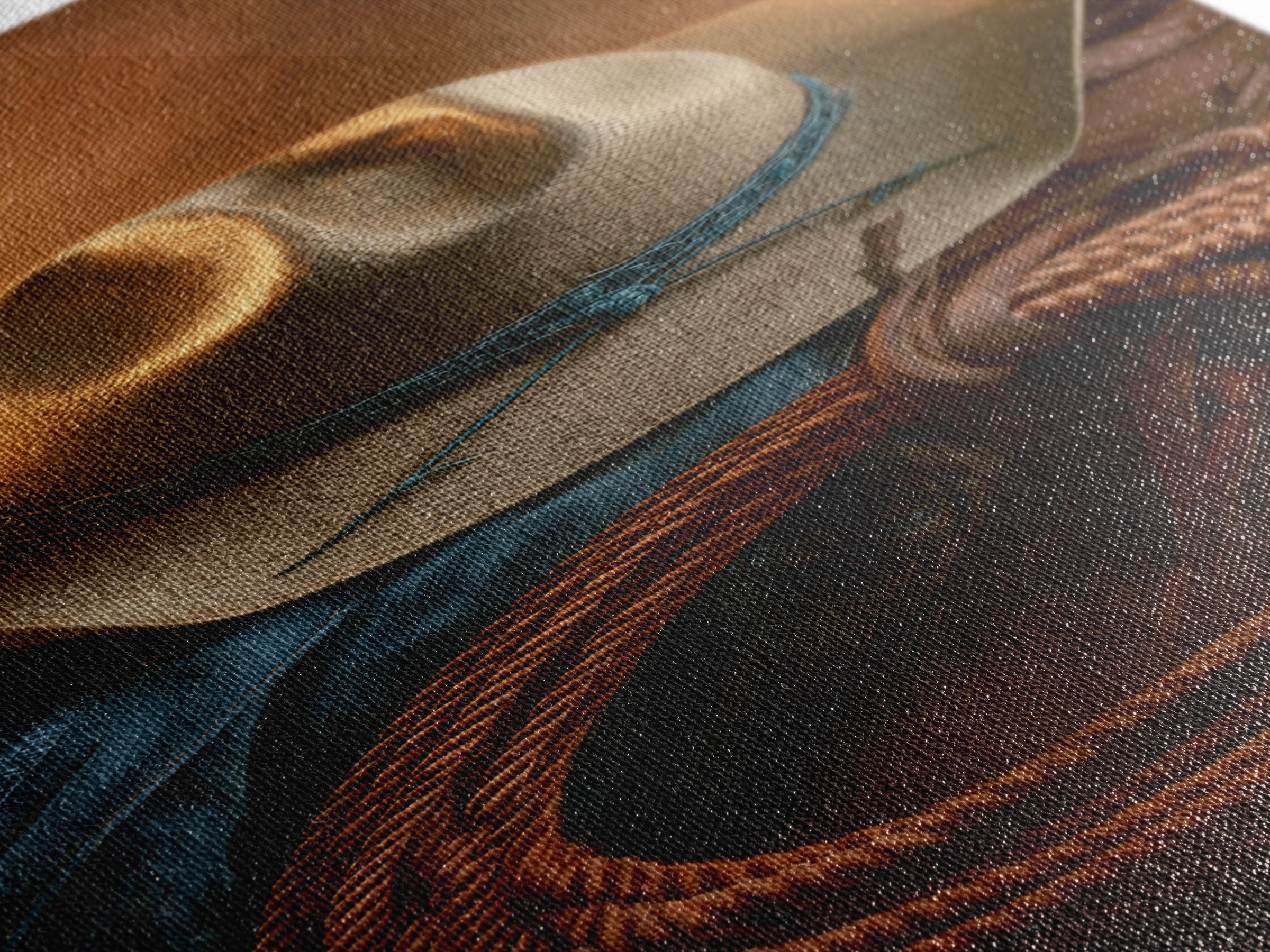 Cowgirl Hat and Reins Still Life Framed Canvas Print, Equestrian Art, Digital Print, Living Room Decor, Fine Art, Equestrian, EQU-1x3-47