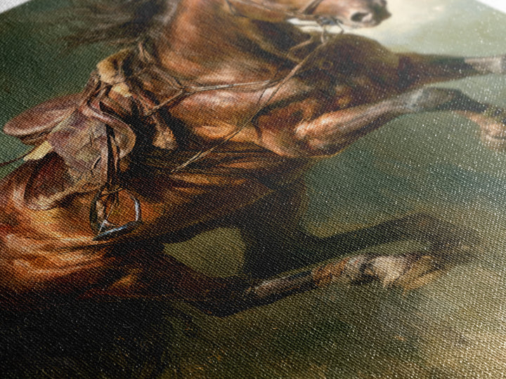 Show Jumping Horse Mid Leap Canvas Print, Equestrian Art, Gallery Decor, Living Room Decor, Fine Art, Equestrian, EQU-2x3-15