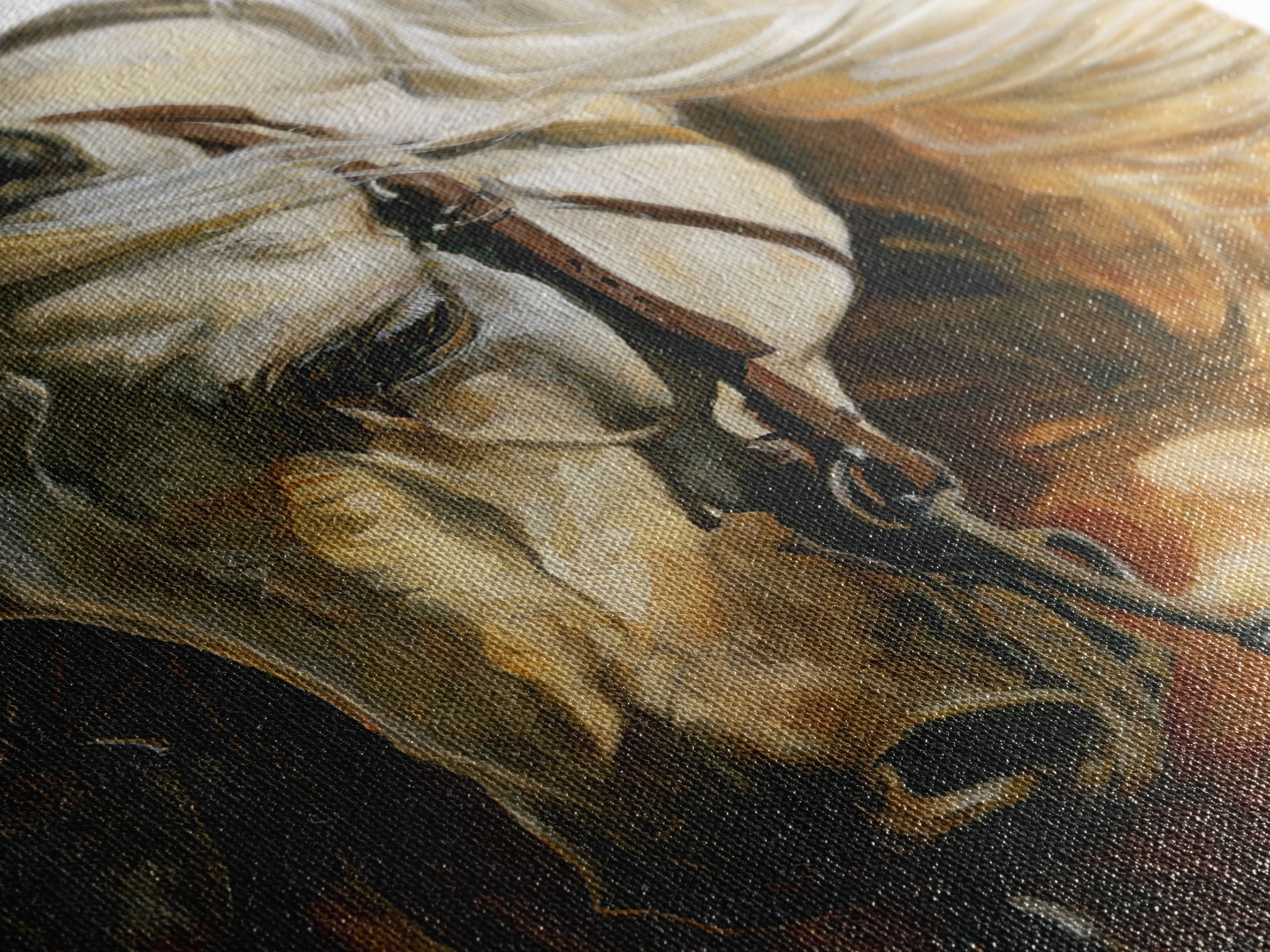 Horse Mane Flowing Like Abstract Waves Canvas Print, Equestrian Art, Living Room Decor, Abstract Art, Equestrian, EQU-2x3-99