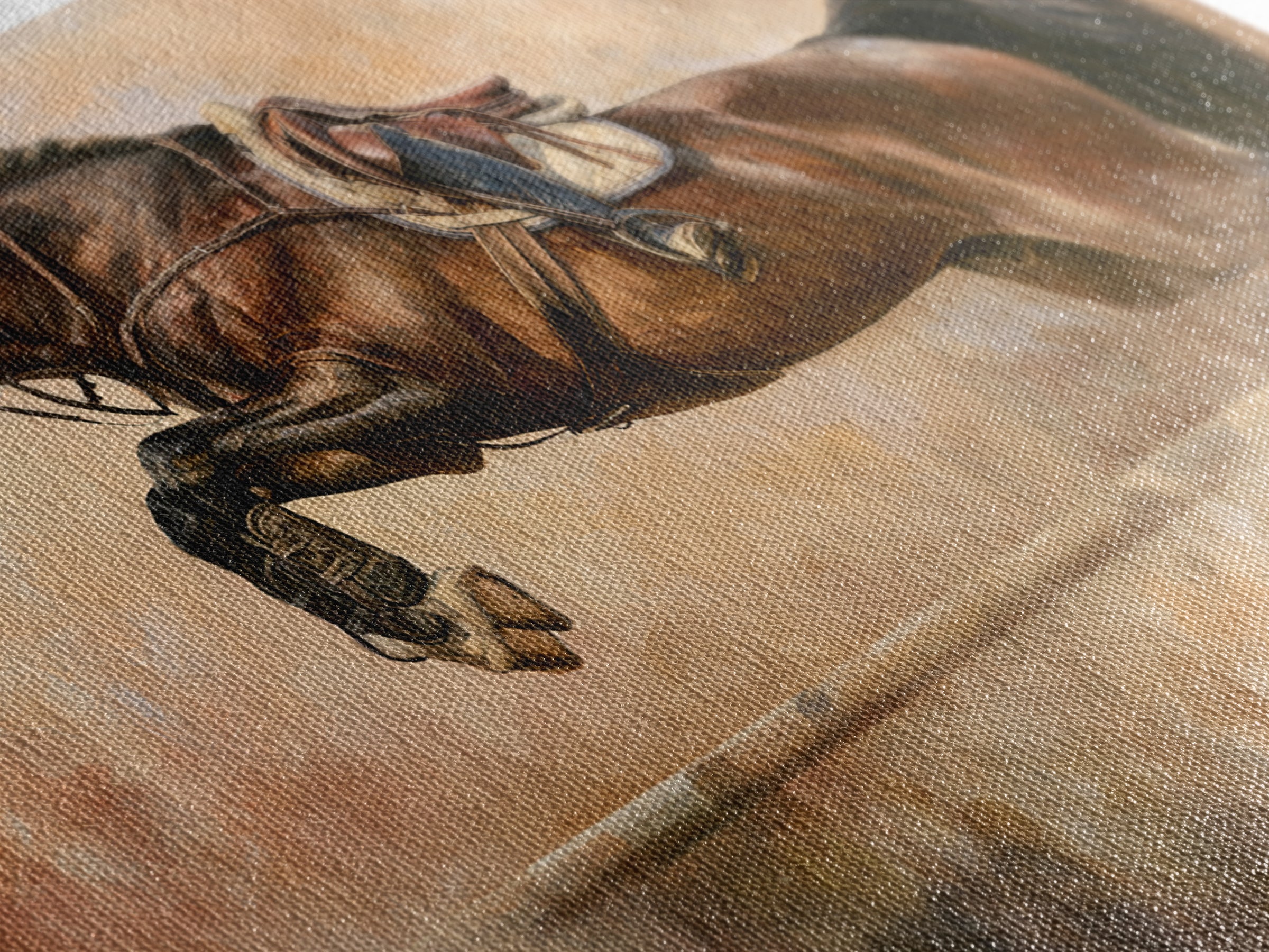 Show Jumping Horse Mid Leap Framed Canvas Print, Equestrian Art, Gallery Wall Art, Living Room Decor, Fine Art, Equestrian, EQU-3x2-35