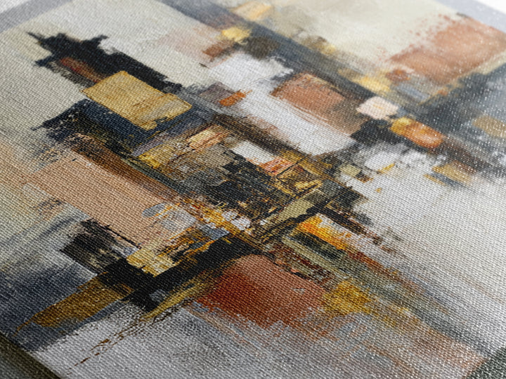 Distorted City Street Canvas Print, Expressionist Art, Room Decor, Living Room Decor, Fine Art, Expression, Printable Wall Art, EXP-1x1-25