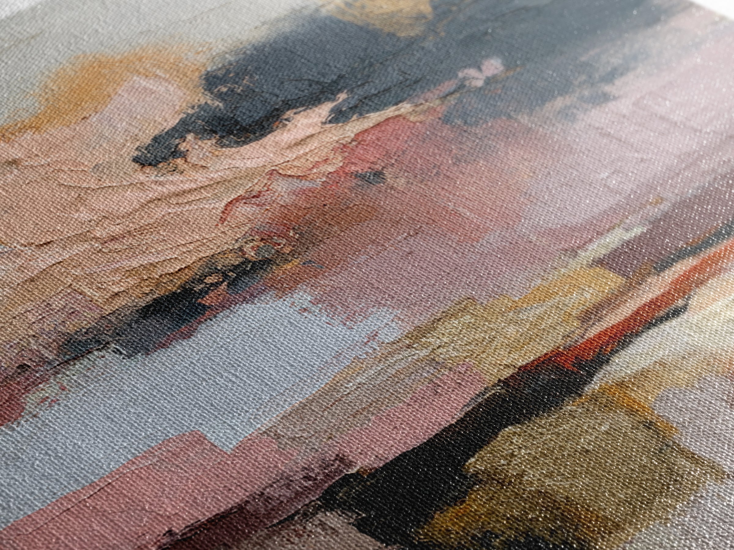 Stormy Landscape Painted Canvas Print, Expressionist Art, Original Art, Living Room Decor, Fine Art, Expression, Modern Art, EXP-1x1-3
